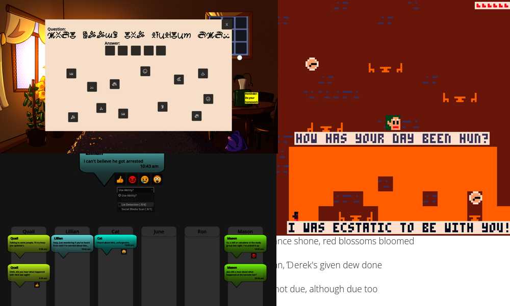 Screenshots of some games I've made