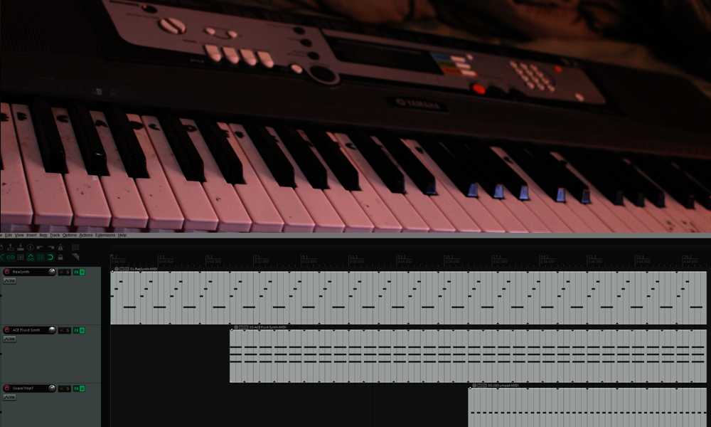 Picture of my keyboard and DAW